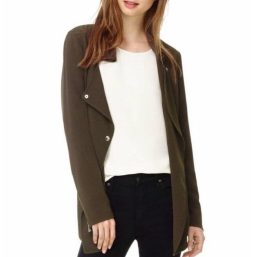 ARITZIA Wilfred Moto Jacket Olive Green Academia Office XXS